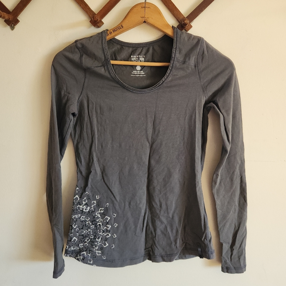 Mountain Hardwear Baselayer Gray Long Sleeve Top Extra Small Xs